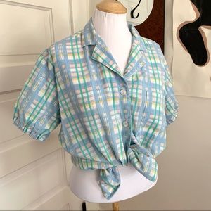 Vintage Puff sleeve Button down